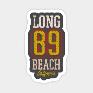 Long Beach California sports football lettering jersey 89 Magnet