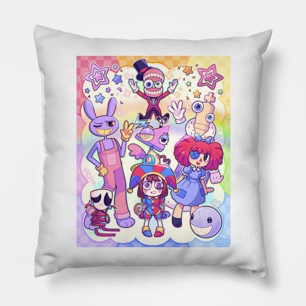 The Amazing Digital Circus Pillow by Inky_Trash