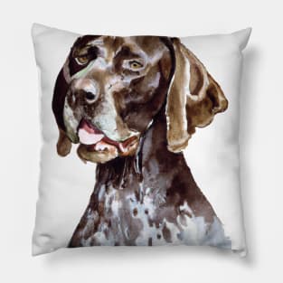 German Shorthaired Pointer Watercolor - Gift For Dog Lovers Pillow