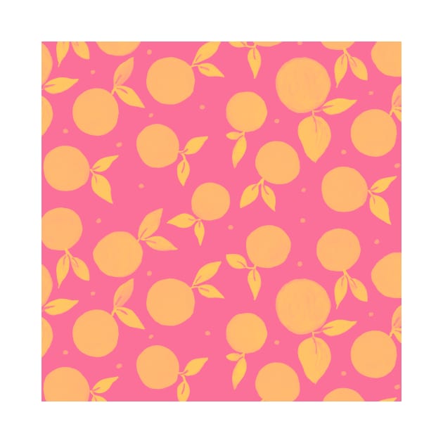 Tangerine pattern - hot pink and yellow by wackapacka