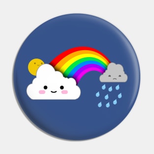 Super Cute Clouds and Rainbow Pin