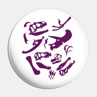 Dinosaur Bones (Purple) Pin