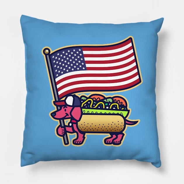 All-American Dog Pillow by DangerHuskie