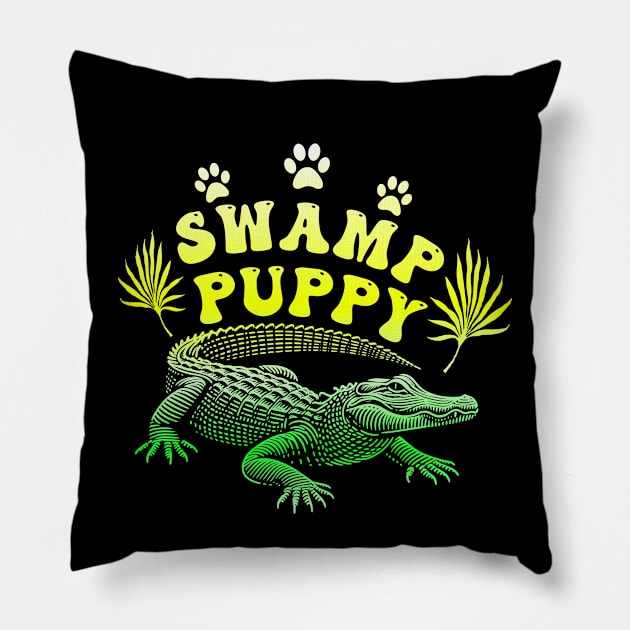 Swamp Puppy Pillow by Worldengine