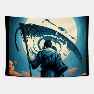 Blue grim reaper Tapestry