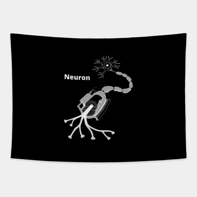 Neuron synapse anatomical structure Tapestry by Science Design