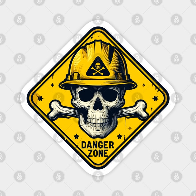 Caution Danger Zone Magnet by TomFrontierArt