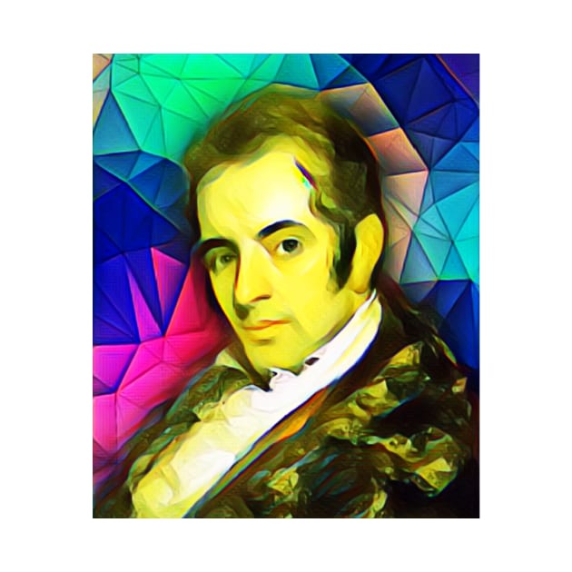 Washington Irving Colourful Portrait | Washington Irving Artwork 6 by JustLit