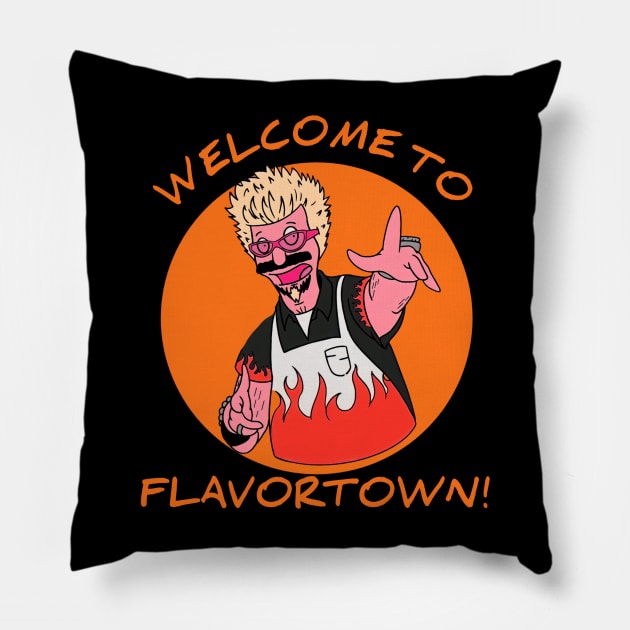 Guy fieri t-shirt Pillow by Dede gemoy