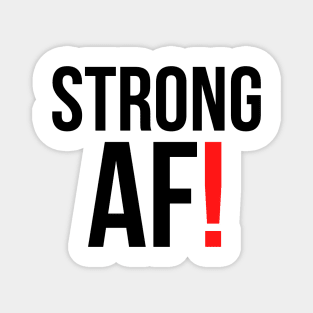 Strong AF gym weights fitness Magnet