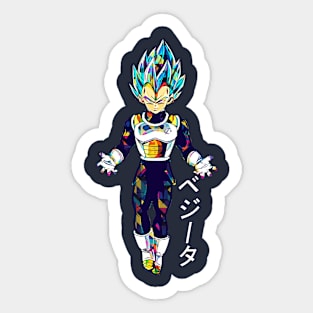 Vegeta Saiyan prince Sticker for Sale by Yashdusane