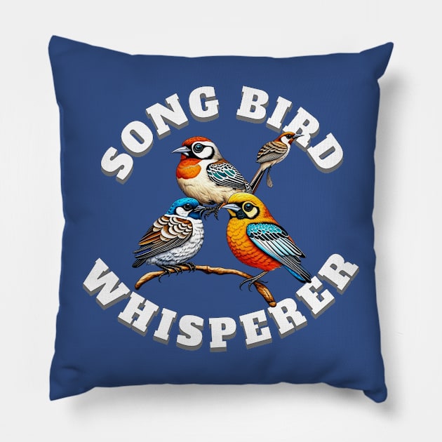 Song Bird Whisperer Pillow by ArtisticRaccoon