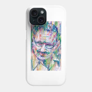 BERTOLT BRECHT - watercolor portrait.4 Phone Case