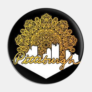 Pittsburgh Mandala Skyline Pin