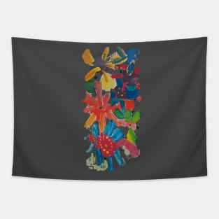 Colorful Abstract Art Finger Painting Tapestry