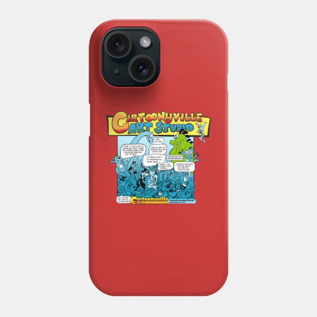 Cartoonyville Art Studio Crowd Phone Case by ProfMark