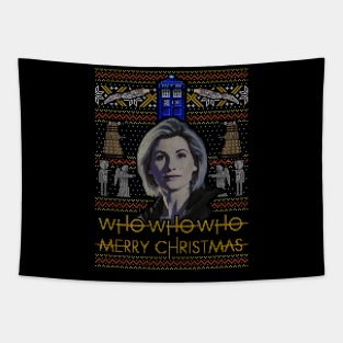 Whovian Ugly Sweater Tapestry