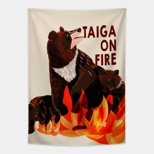 Taiga on fire #1 Tapestry