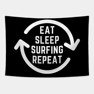 Eat Sleep Surfing Repeat Tapestry