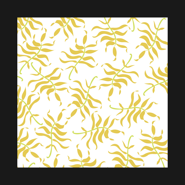 Elegant yellow leaf pattern by kelnan