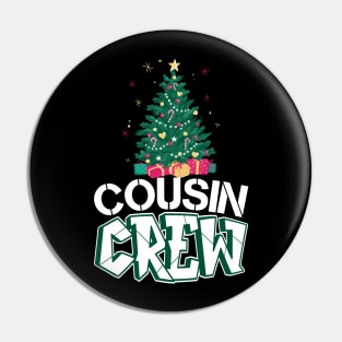 Christmas Cousin Crew Santa Hat Men Women Kids Pin