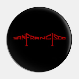 San Francisco Bridge 49ers Red Pin