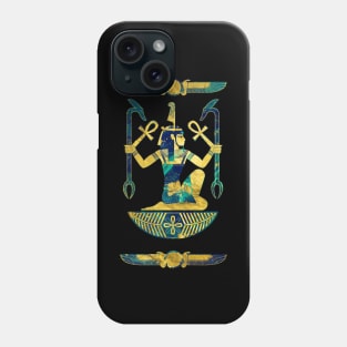 Egyptian  Gold and Blue Marble Ornament Phone Case