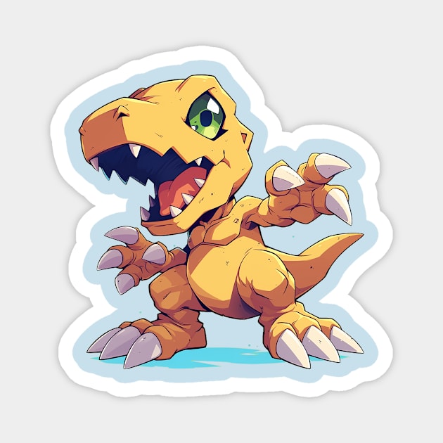 agumon Magnet by Stephanie Francoeur Art