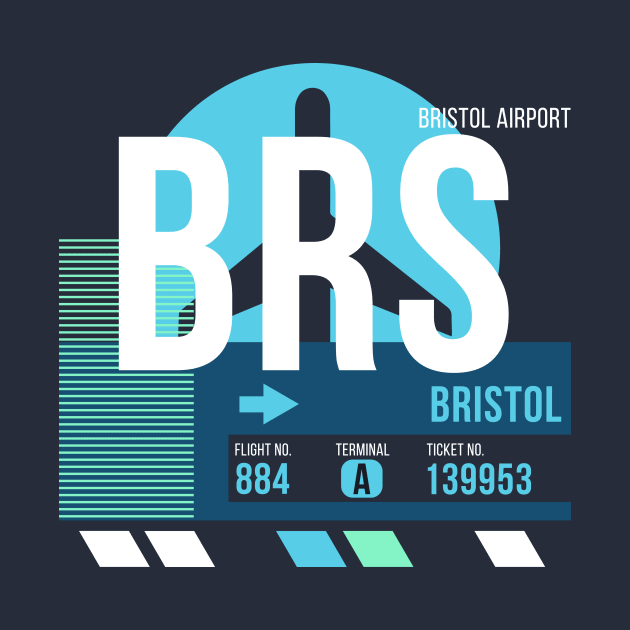 Bristol (BRS) Airport // Sunset Baggage Tag by Now Boarding