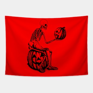 Wilsonrudy Kusmin Skull Pumpkin Ink Tapestry