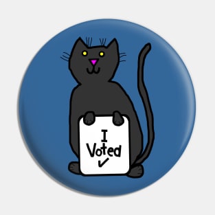 Cute Cat says she Voted Pin