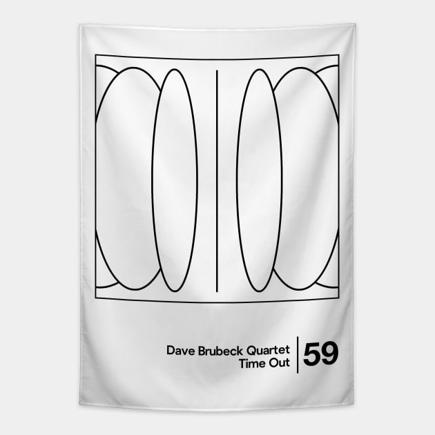 Dave Brubeck Quartet - Minimalist Graphic Design Artwork Tapestry by saudade