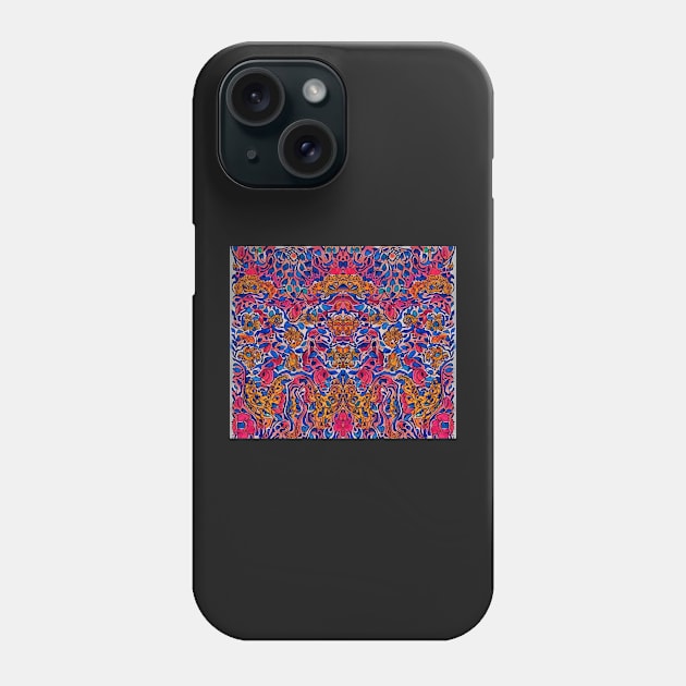 Carmine Aesthetic - Abstract Multicolored Watercolor Pattern Phone Case by BubbleMench