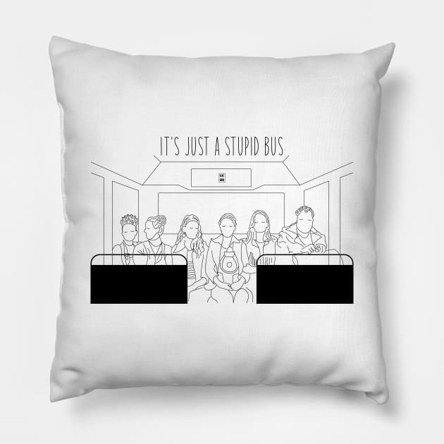 Stupid bus Pillow by Gabi Veiga