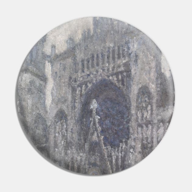 The Cathedral in Rouen. The portal, Grey Weather by Claude Monet Pin by Classic Art Stall