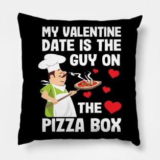 Funny Pizza Box Guy Anti Valentine´s Day Gift Pillow