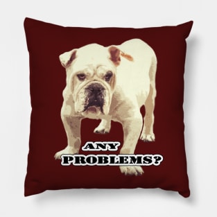 Angry bulldog Pillow