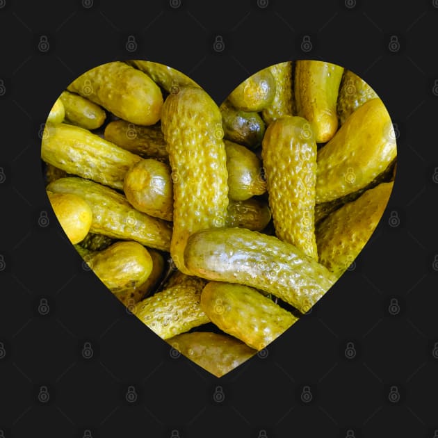 Baby Dill Pickles Food Photograph Heart by love-fi