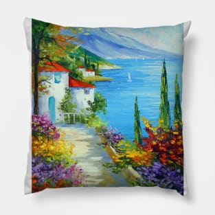 Midday by the sea Pillow