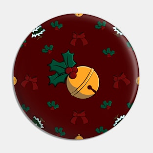 Christmas Bell - red Pin