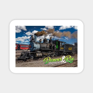 Denver and Rio Grande 425 Steam Locomotive at Antonito Colorado Magnet