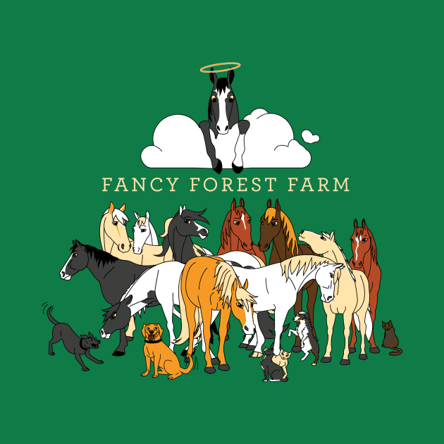 Fancy Forest Farm • Family Portrait 2023 • White Text by FalconArt