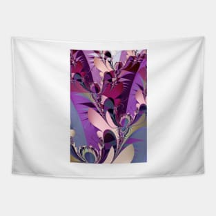 Pink and purple abstract floral design Tapestry