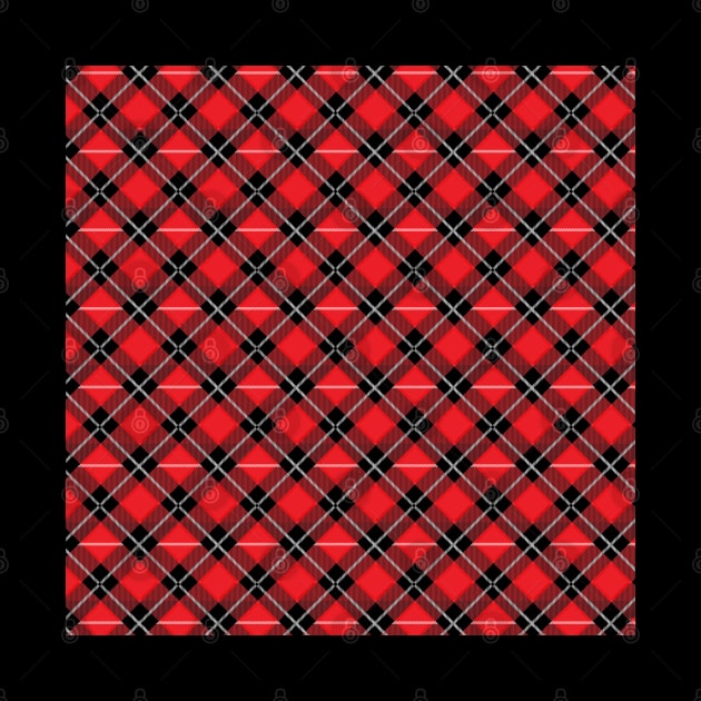 Diagonal Red and Black Flannel-Plaid Pattern by Design_Lawrence