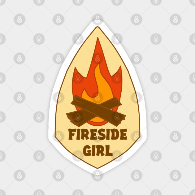 Fireside Girl Patch Magnet by Couplethatgeekstogether