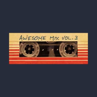 Awesome mix vol3. Guardians of the gal design. Soundtrack Galaxy vol3 Guardians Marv GalaxyOST T-Shirt