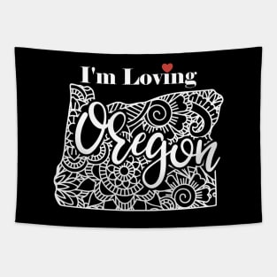 I'm Loving Oregon Mandala Design Tapestry