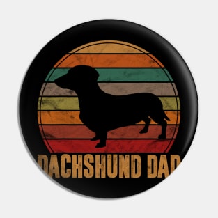 Dachshund Dad Vintage Retro Pin