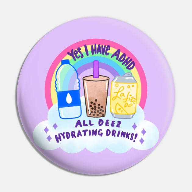 ADHD Drinks Pin by TurboErin