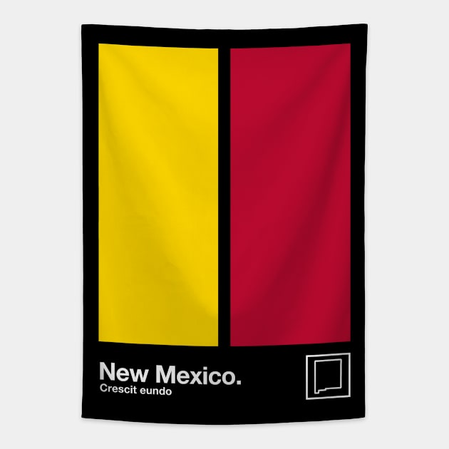 New Mexico State Flag  // Original Minimalist Artwork Poster Design Tapestry by DankFutura